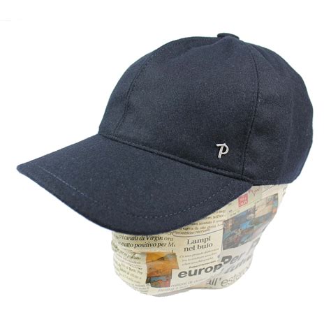 cappello di prada blu|Cappello da baseball in denim in Blu .